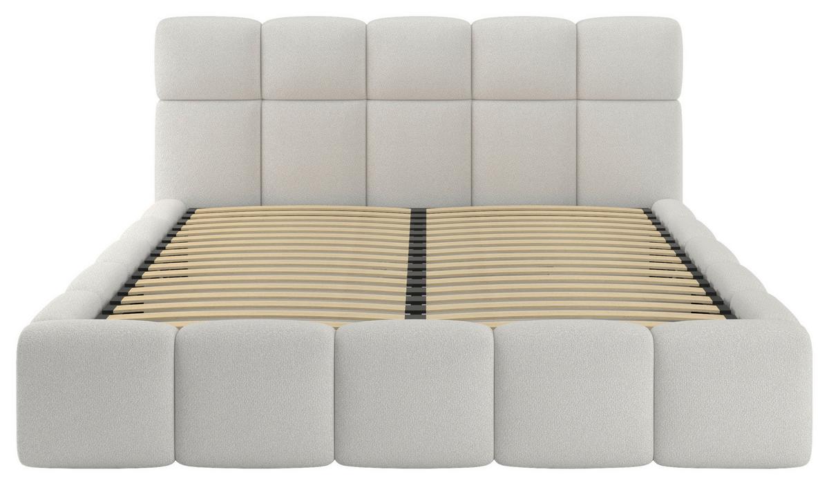 Polsterbett Cloudy M. Matratze Creme, Lf: 180x200 Cm - Creme, Trend, Holz/Holzwerkstoff (180/200cm) - Luca Bessoni