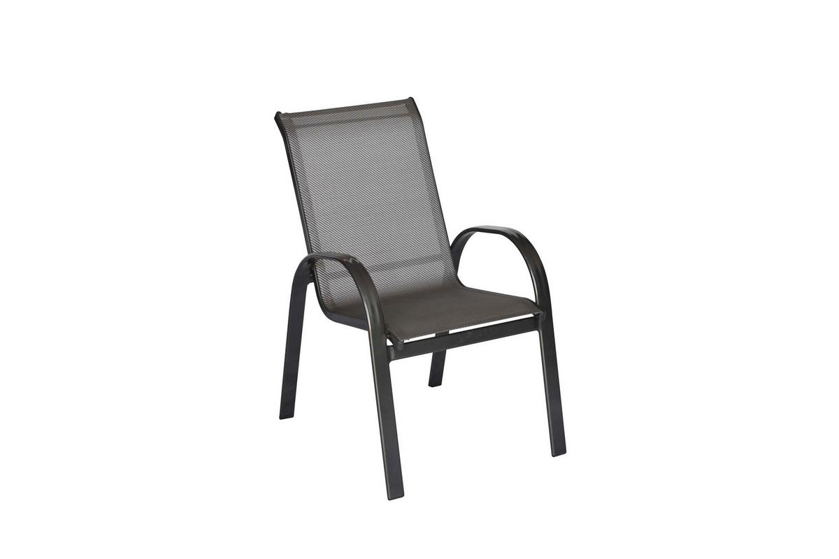 Gartentischgruppe Amalfi 7 -Teilig. Graphitfarben/Grau - Graphitfarben/Grau, KONVENTIONELL, Glas/Textil - Gardenson