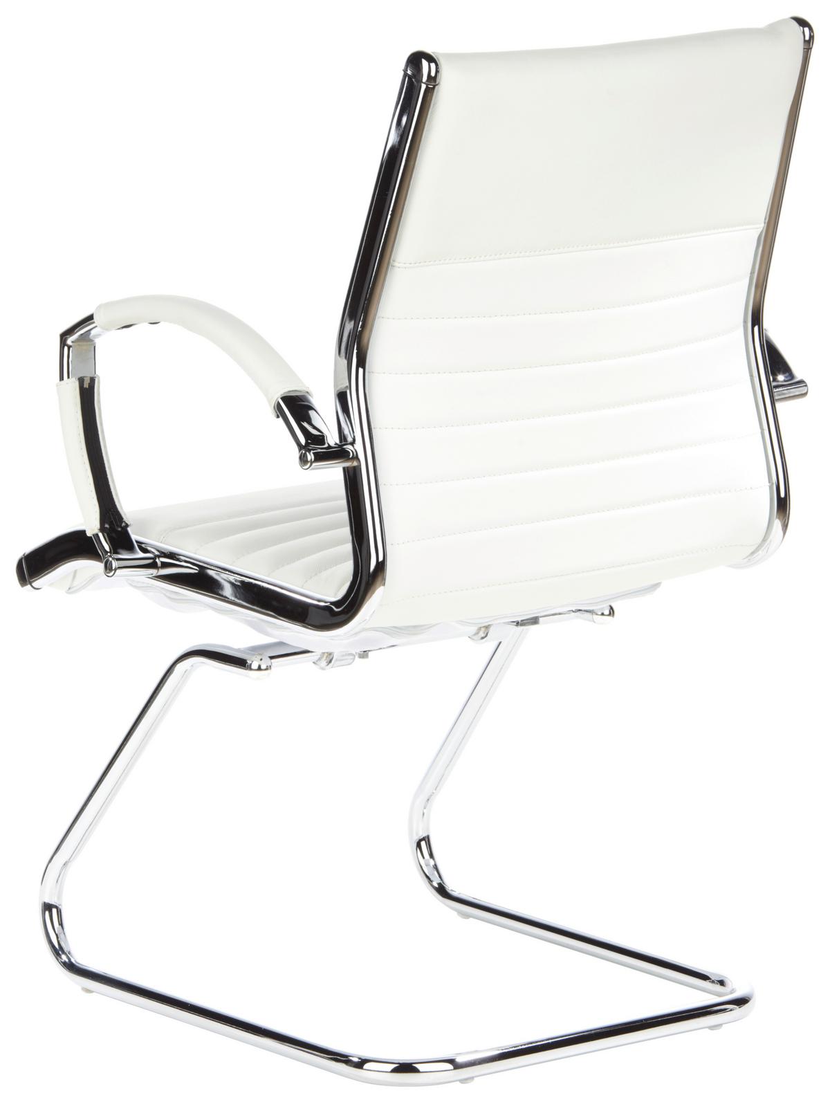 Besucherstuhl Parma V Cremefarben - Chromfarben/Creme, MODERN, Leder/Textil (62/94/46cm) - MID.YOU