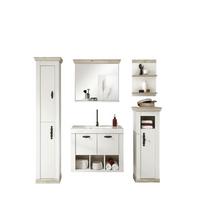 Badezimmer Florenz Pinienfarben B: 205cm - Weiß/Pinienfarben, Design, Naturmaterialien/Holzwerkstoff (205/200/46cm) - MID.YOU