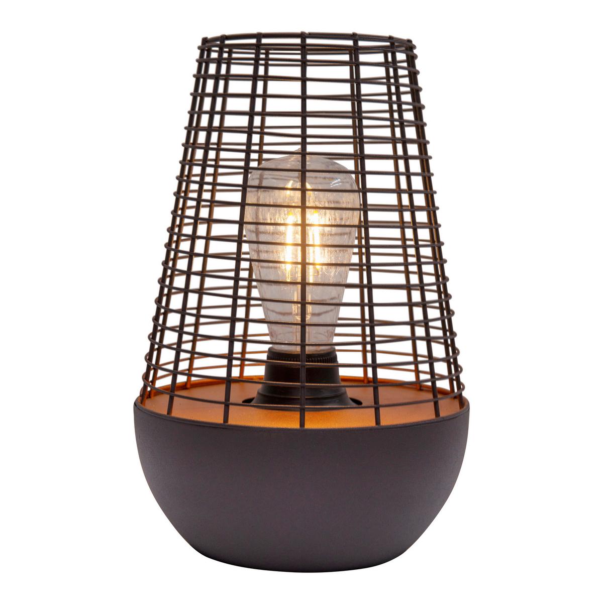 Solar-dekoleuchte Schwarz H: 27 Cm - Schwarz/Kupferfarben, Basics, Metall (27cm) - Näve