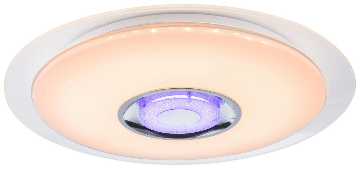 Led-deckenleuchte Ø 47,5 Cm Mit Farbwechsler Und Bluetooth - Opal/Weiß, MODERN, Kunststoff/Metall (47,5/5,7cm)