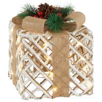 Dekogeschenkbox Rafiki - Beige/Rot, KONVENTIONELL, Naturmaterialien/Kunststoff (20/20/23cm) - Luca Bessoni