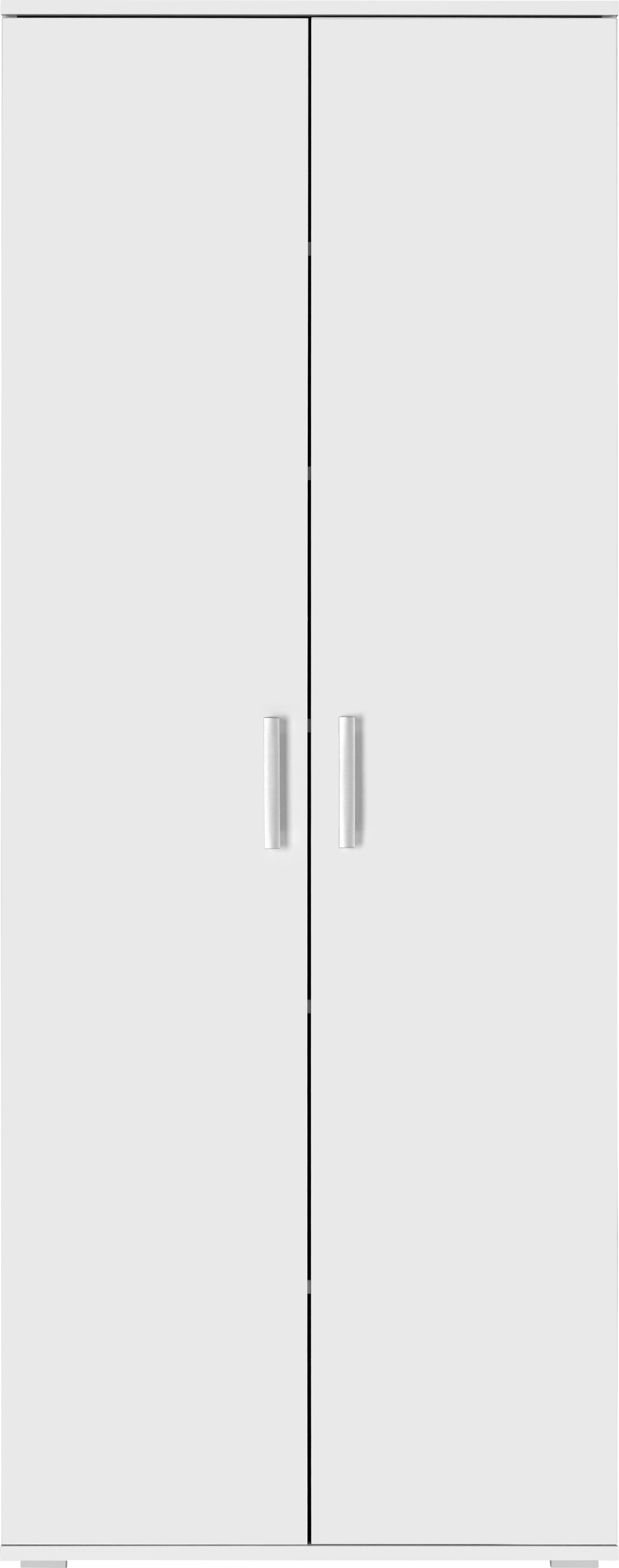 Víceúčelová Skříň Jimmy -Bp- - bílá/barvy hliníku, Moderní, kompozitní dřevo/plast (70/179/34cm) - Modern Living