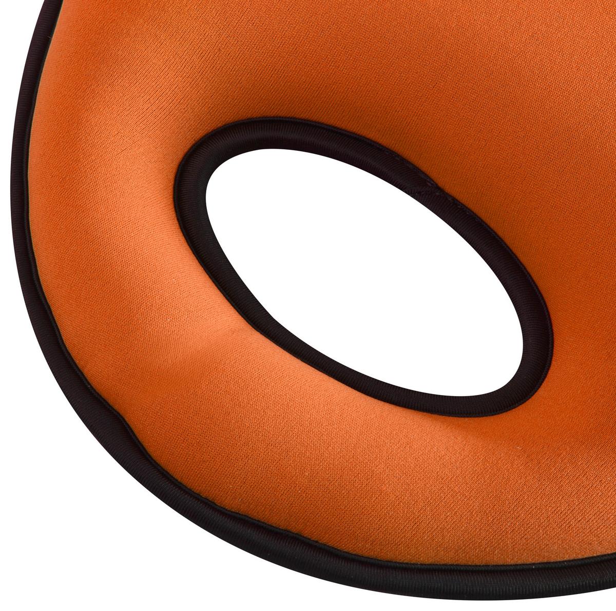 Gartensitzkissen Comfort Schwarz/Terra Cotta - Terracotta/Schwarz, Basics, Kunststoff (31/5/50cm)