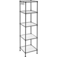 REGAL Regal B: 30 cm Schwarz - Schwarz, Trend, Kunststoff/Metall (30/123,5/30cm) - Boxxx