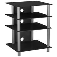 Phonotisch Bilus B: 54 Cm Schwarz/silberfarben - Silberfarben/Schwarz, KONVENTIONELL, Glas/Metall (54/70/47cm) - MID.YOU
