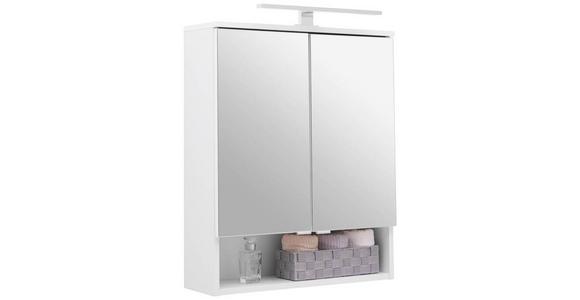 Spiegelschrank Fresh 240-E-06011 Sps - Weiß Hochglanz, KONVENTIONELL, Glas/Holzwerkstoff (60/75/20cm) - Ondega