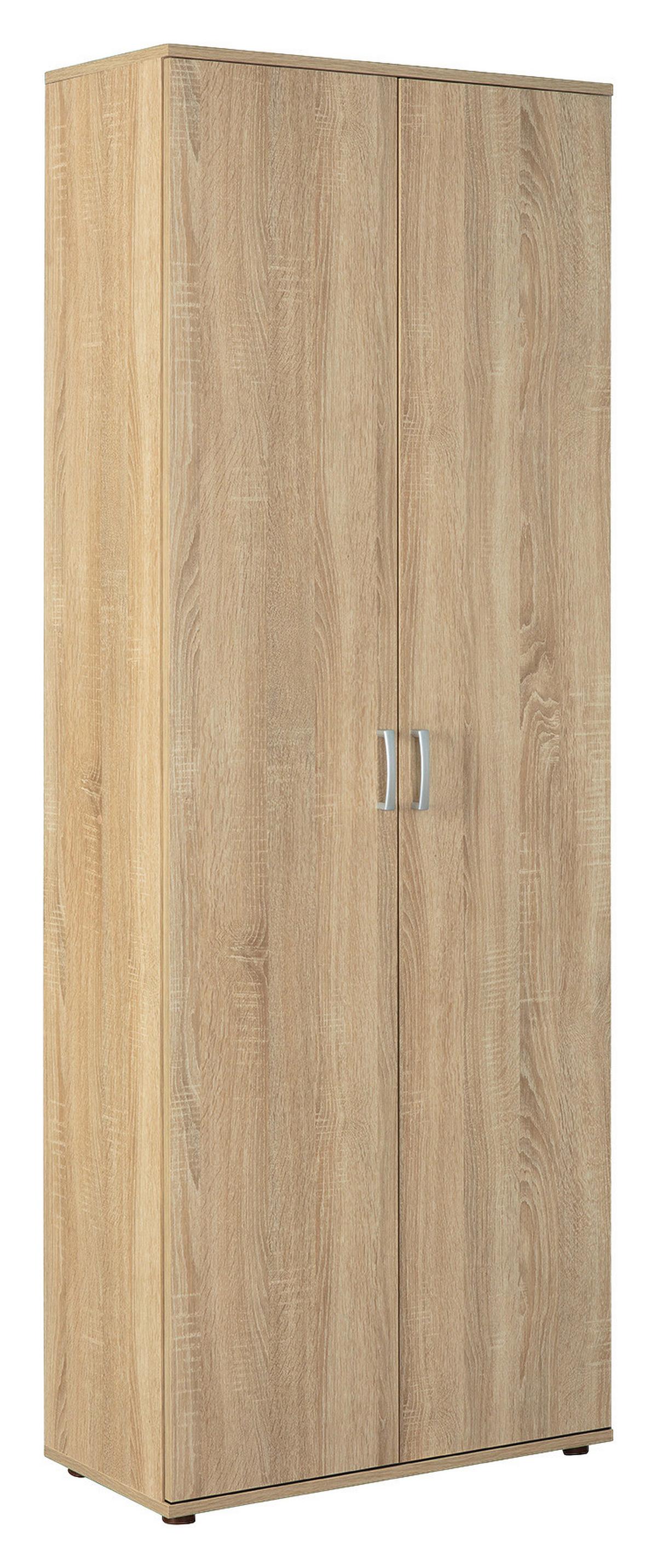 Mehrzweckschrank Gallo B: 70 Cm Sonoma Eiche - Schwarz/Sonoma Eiche, Basics, Holzwerkstoff (70/189/34cm) - MID.YOU