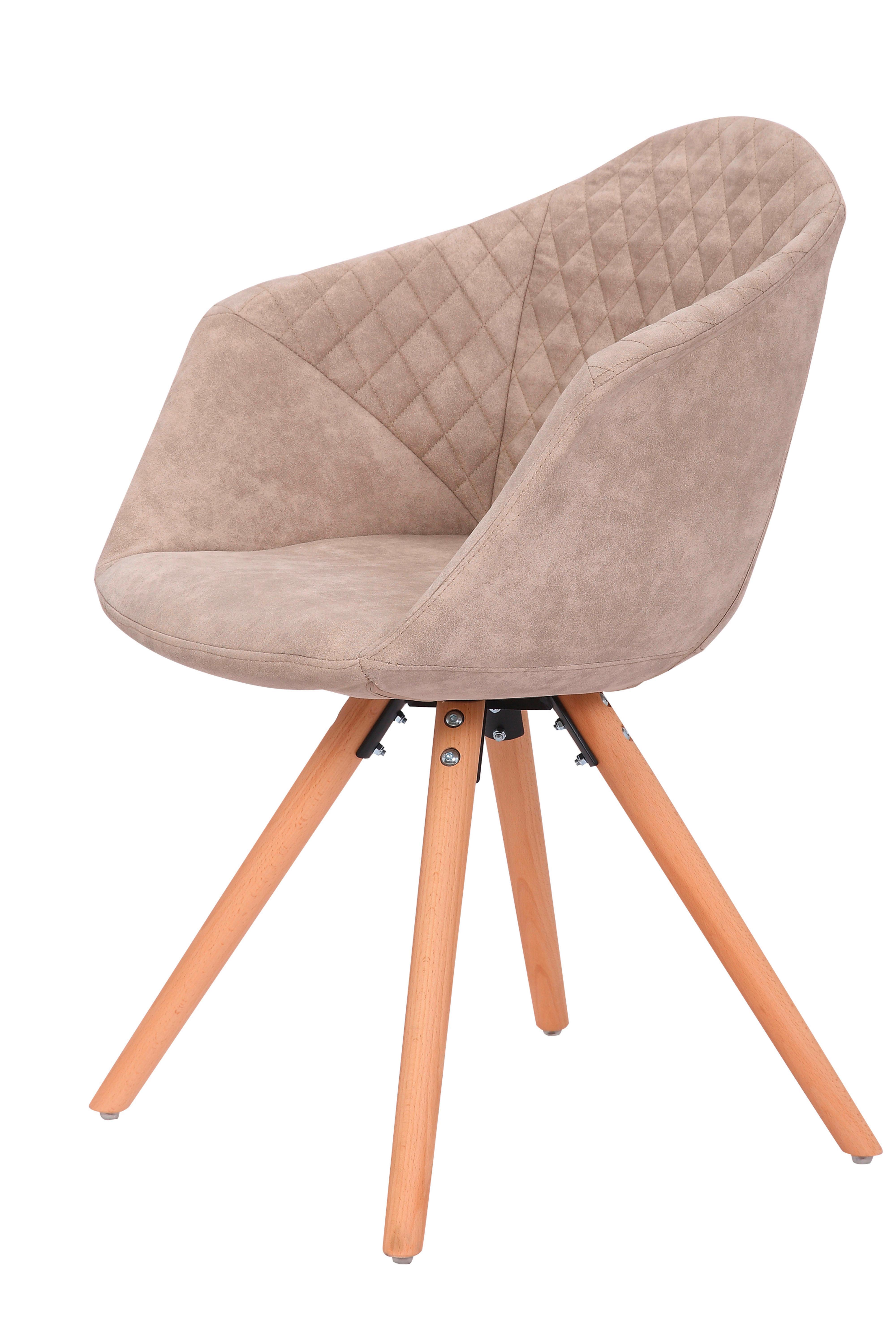 Sada stoličiek krémová - biela/krémová, Design, drevo/plast (59/82/55cm)
