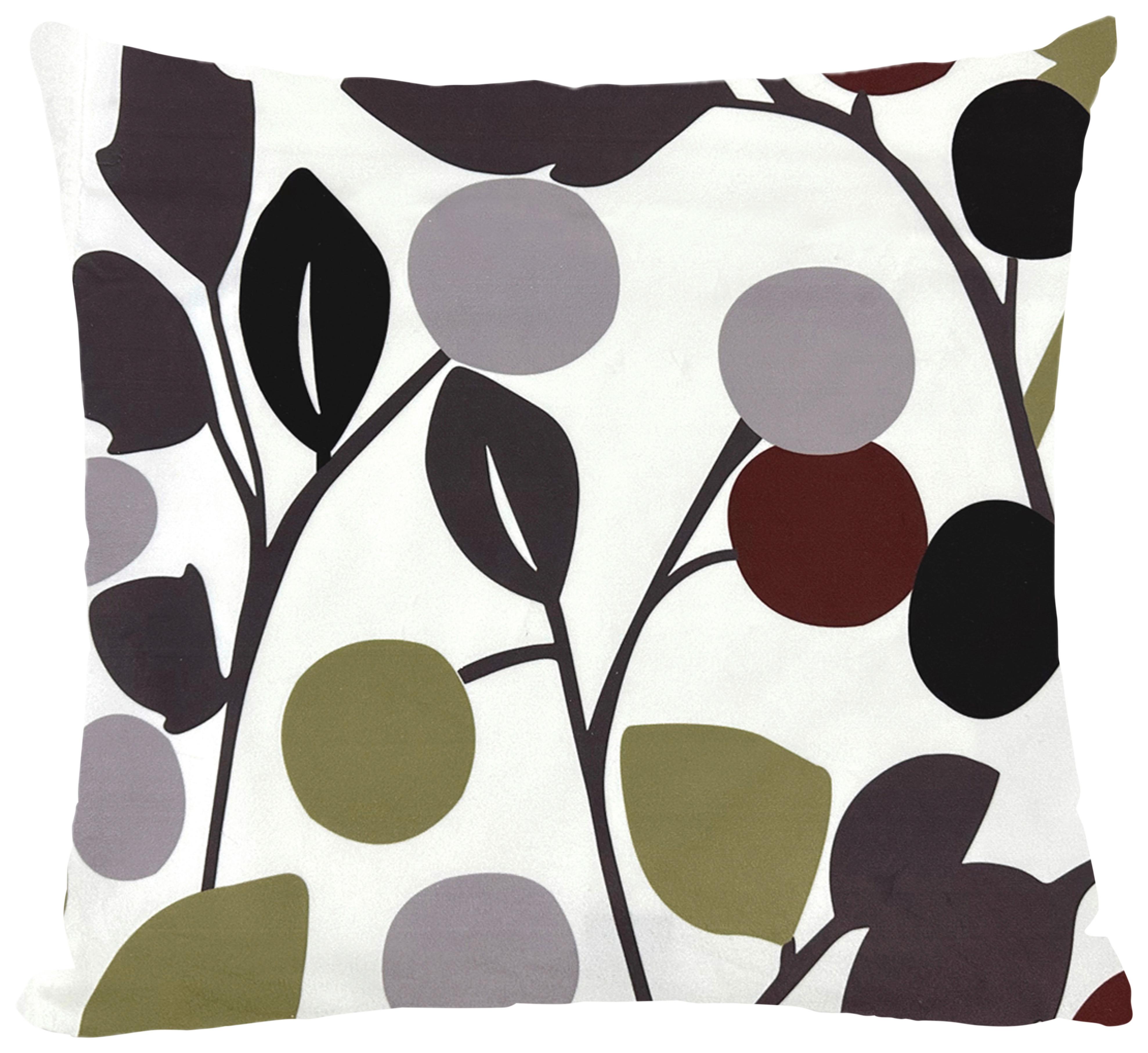 Kissenhülle Blätter ca. 45x45cm - zelená, textil (45/45cm)