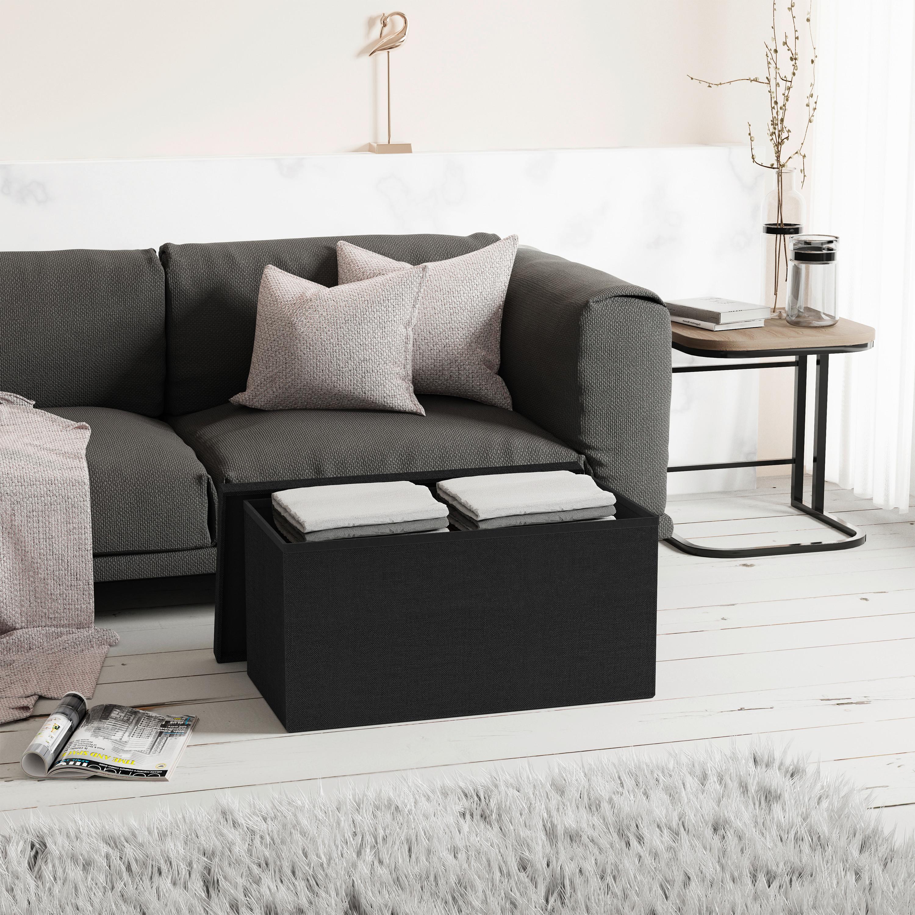 Sitzbox Boxas Anthrazit B: 76 Cm - Anthrazit, Basics, Holzwerkstoff/Kunststoff (76/38/38cm) - MID.YOU