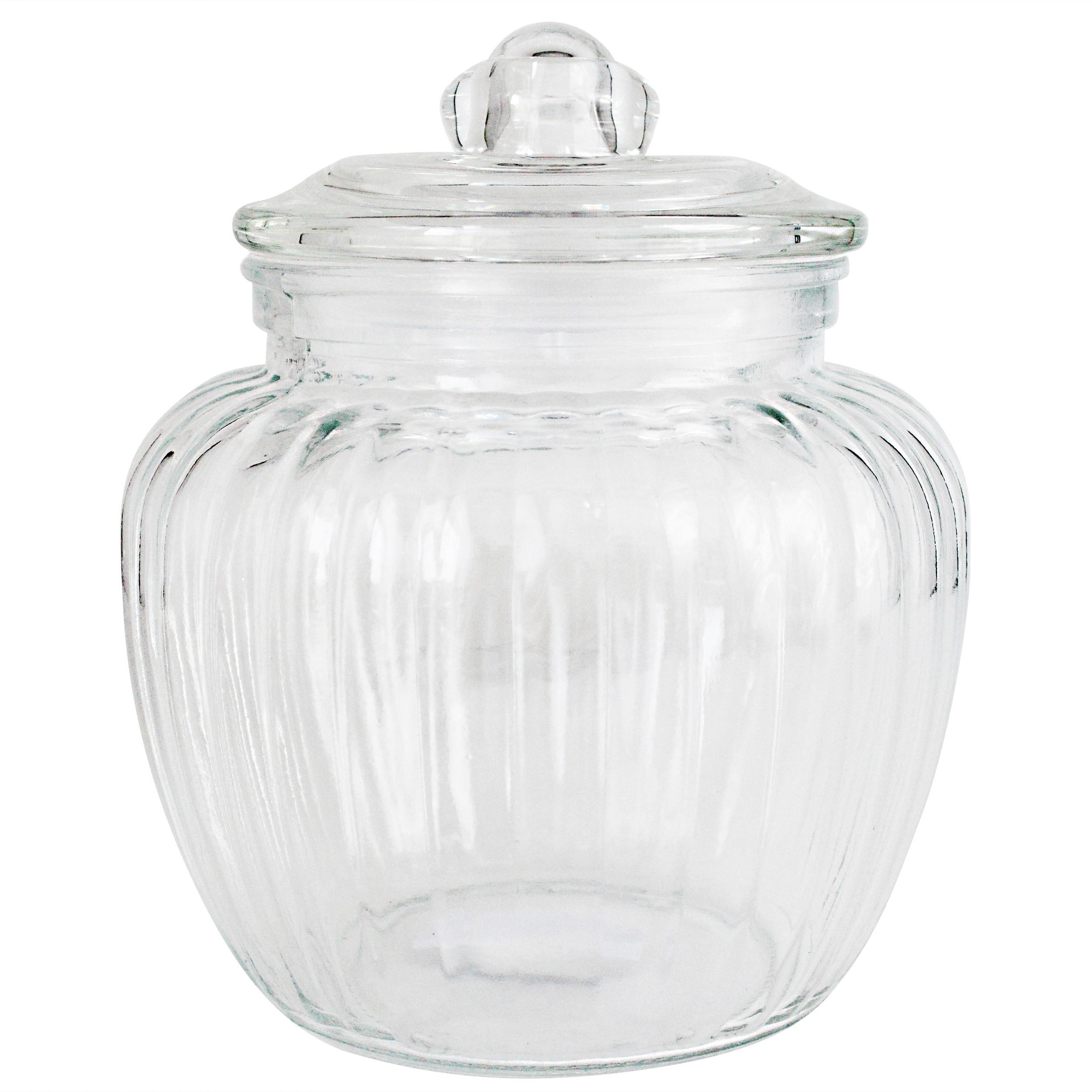 Vorratsglas Zoe - Klar/Weiß, KONVENTIONELL, Glas/Kunststoff (14,8/14,8/18cm) - James Wood