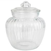 Vorratsglas Zoe - Klar/Weiß, KONVENTIONELL, Glas/Kunststoff (14,8/14,8/18cm) - James Wood