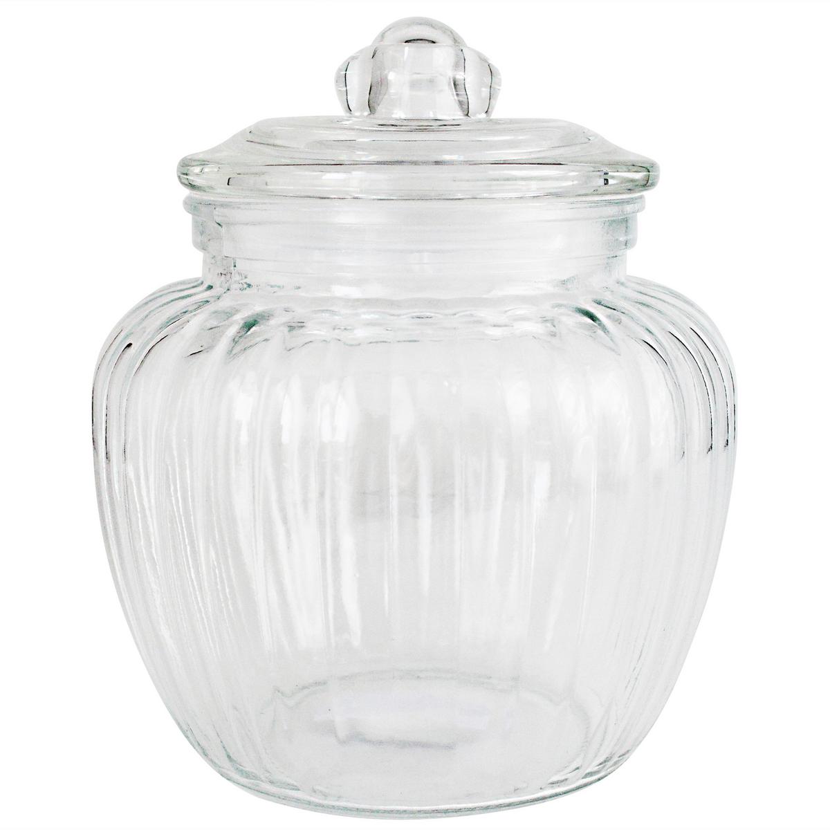 Vorratsglas Zoe - Klar/Weiß, KONVENTIONELL, Glas/Kunststoff (14,8/14,8/18cm) - James Wood