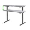 Schreibtisch Office Edition Anthrazit/Grau L: 160cm - Anthrazit/Grau, MODERN, Holzwerkstoff/Metall (160/80/69-119cm) - MID.YOU