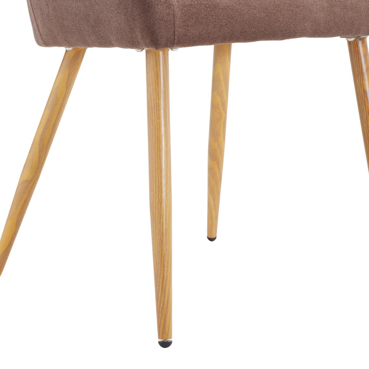 Armlehnstuhl Drops Braun B: 57 Cm - Eichefarben/Braun, MODERN, Textil/Metall (57/82/60cm) - MID.YOU