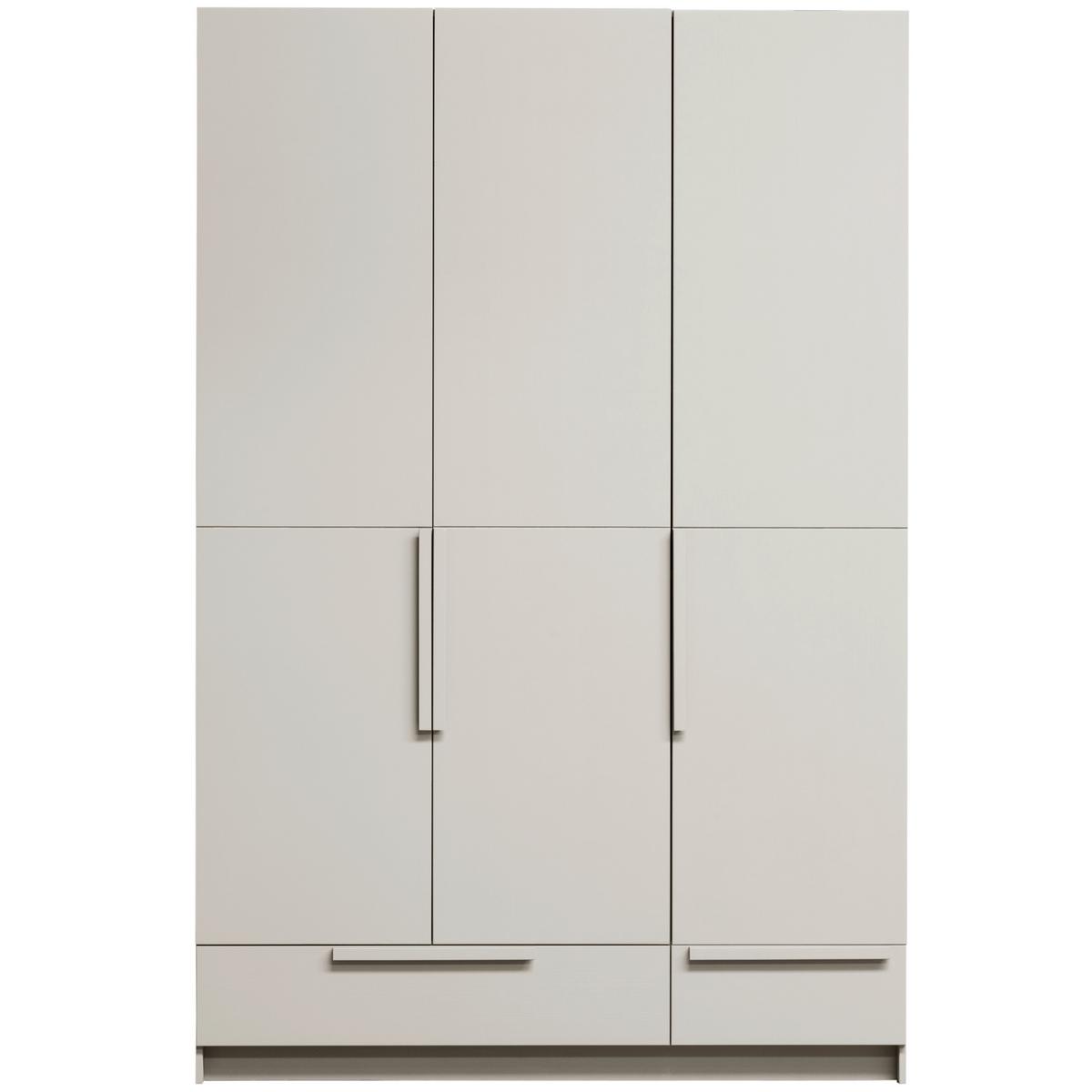Garderobenschrank Pure Hellgrau B: 142 Cm - Hellgrau, Design, Holz (142/215/60cm) - Livetastic