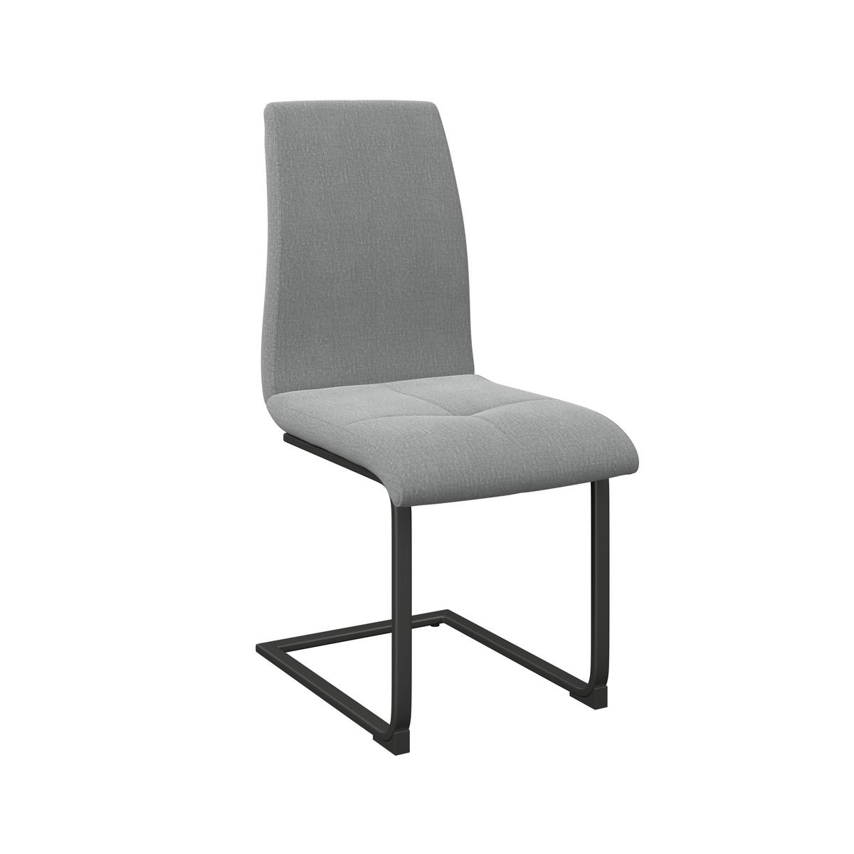 Schwingstuhl Tristan Webstoff hellgrau, B: 41cm - Hellgrau/Schwarz, MODERN, Holz/Textil (41/102/58cm) - James Wood
