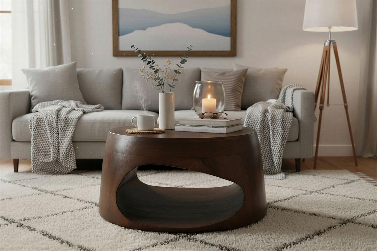 COUCHTISCH Mangoholz B: 75cm - Braun, Design, Holz (75/75/38cm) - MID.YOU