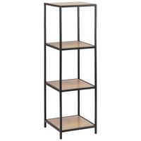 Regal Seaford B 35cm, Schwarz/Eiche Dekor - Eichefarben/Schwarz, Trend, Holzwerkstoff (35,0/119,5/37,0cm) - MID.YOU