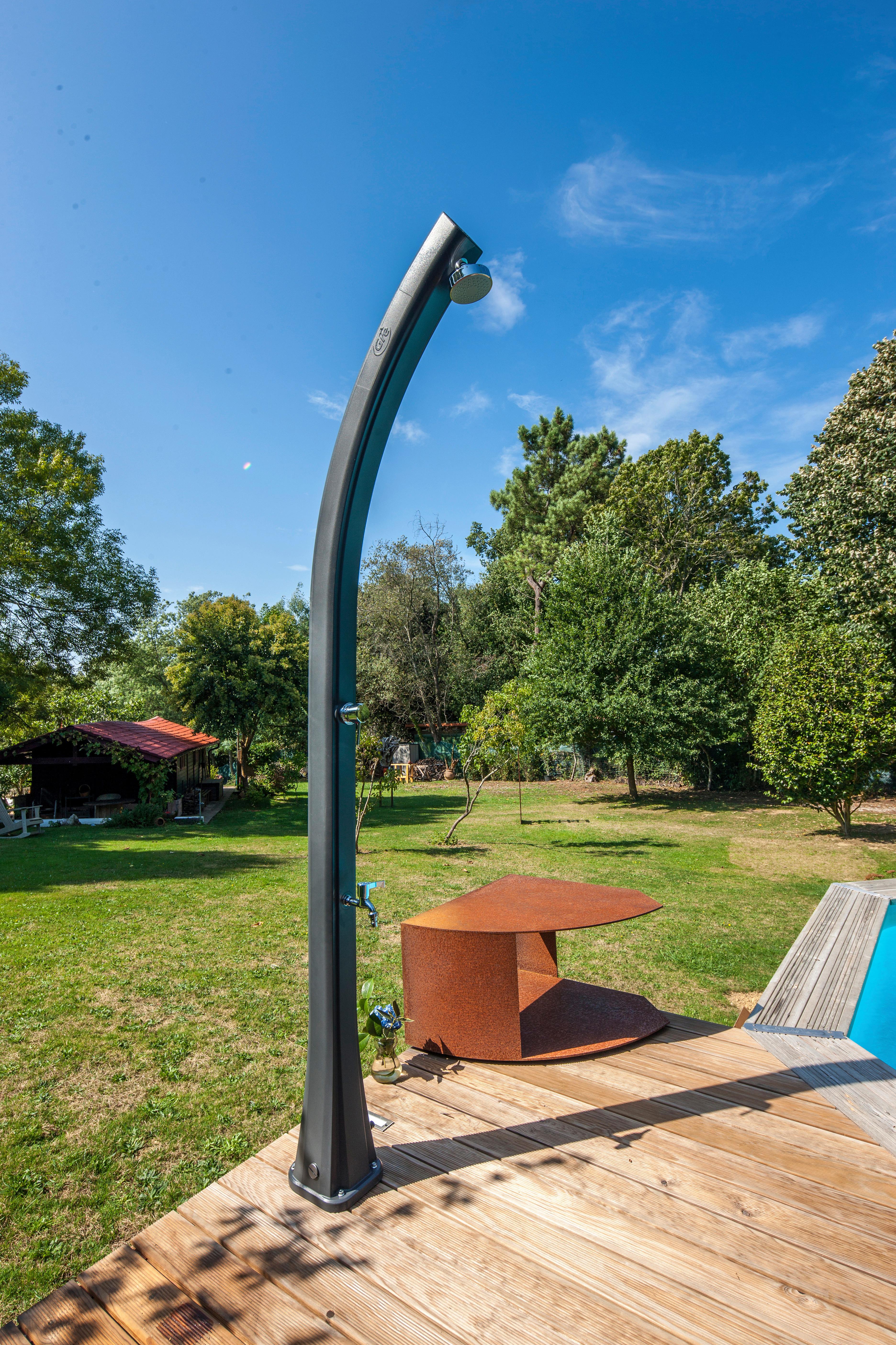 Solardusche, Schwarz Lxbxh: 19x17x219 Cm - Schwarz, KONVENTIONELL, Kunststoff/Metall (19/17/219cm) - Gre