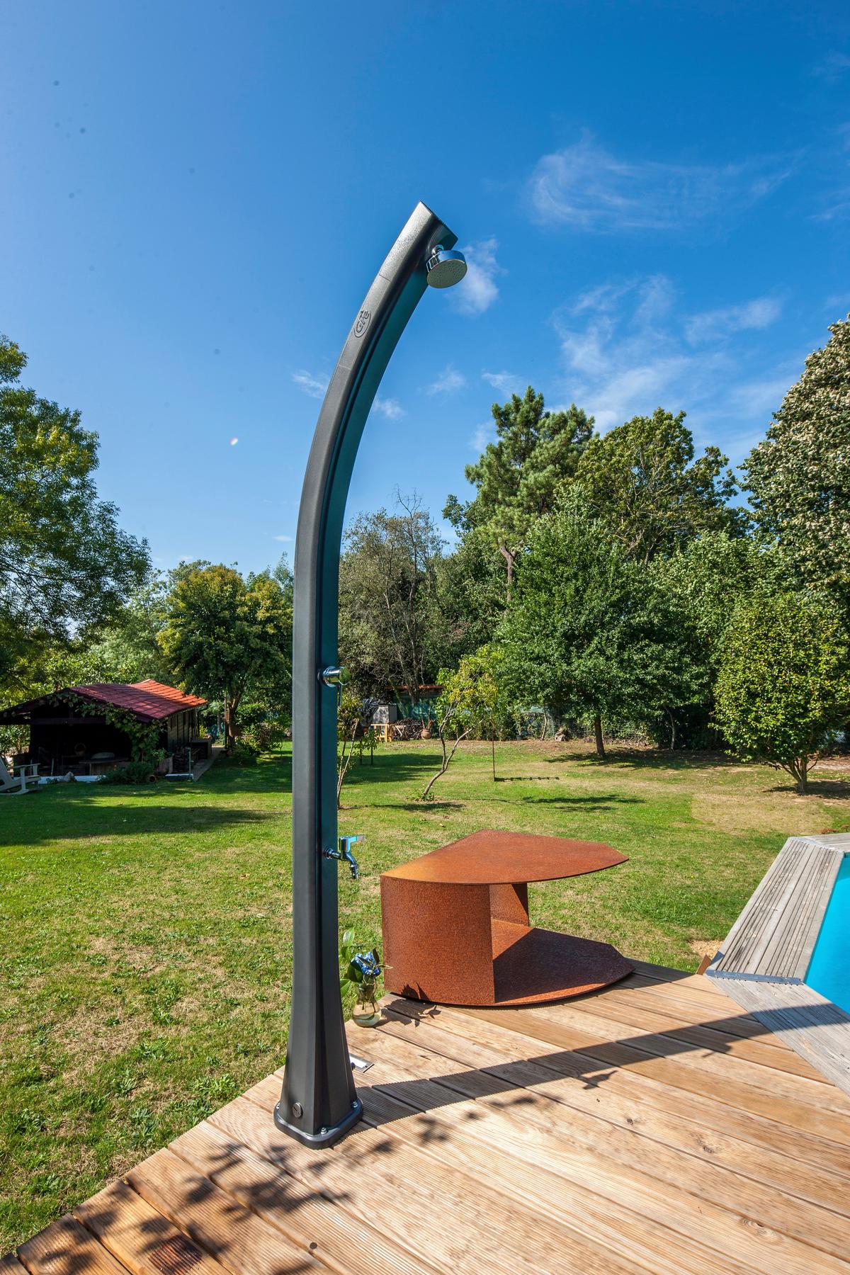 Solardusche, Schwarz Lxbxh: 19x17x219 Cm - Schwarz, KONVENTIONELL, Kunststoff/Metall (19/17/219cm) - Gre