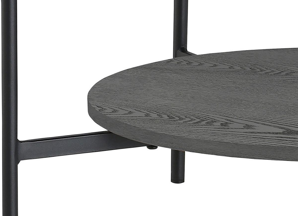 Couchtisch Ohio Schwarz D: 74 Cm - Schwarz, Design, Glas/Holzwerkstoff (73,5/42,5/73,5cm) - MID.YOU