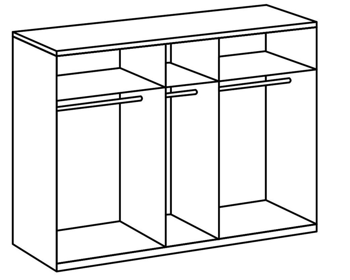 Schlafzimmer Anna Weiß - Weiß, Design, Glas/Holz (180/200cm) - MID.YOU