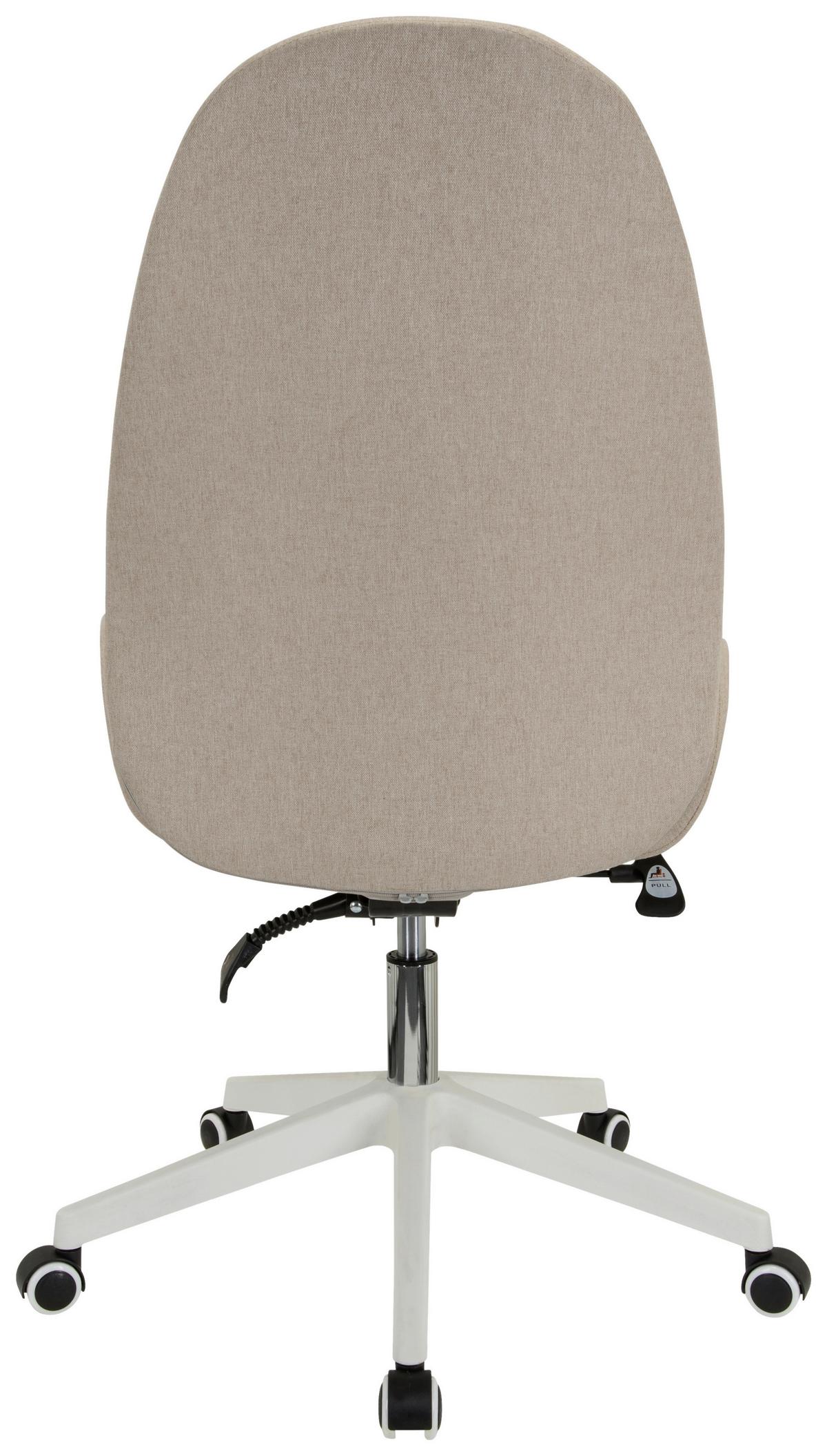 Drehstuhl Avea i mit Wippfunktion Beige - Beige/Weiß, Basics, Kunststoff/Textil (56/104/58cm) - MID.YOU