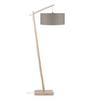 Stehlampe Andes Hellbraun/ Naturfarben Mit Fußschalter - Hellbraun/Naturfarben, Design, Holz/Textil (70/176cm) - Good & Mojo