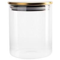 Dóza na potraviny Goldline, 0,4l - průhledné/barvy zlata, Romantický / Rustikální, kov/plast (8,8/10,4cm) - Mömax