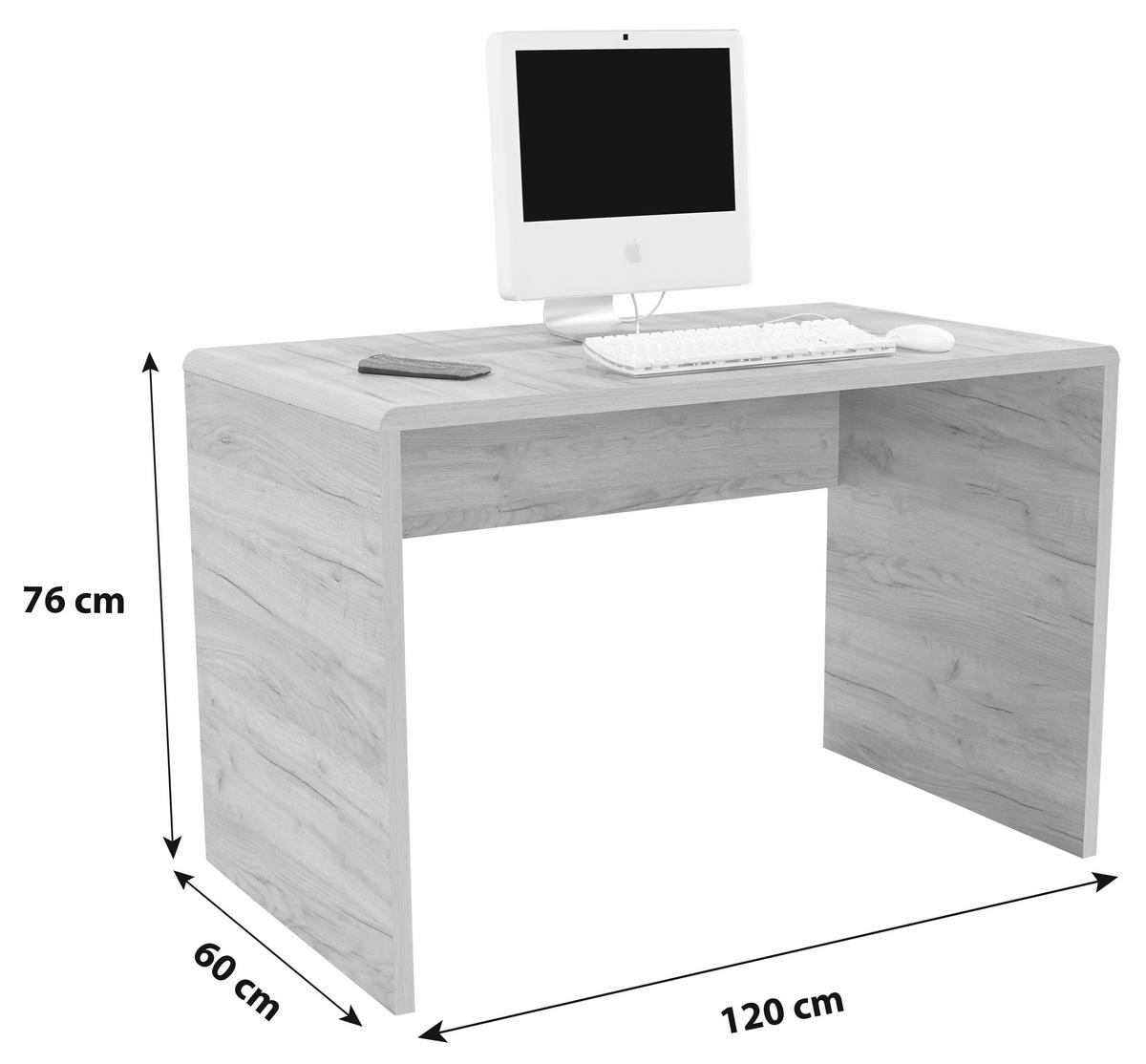 PSACÍ STŮL FONTANA FTB03 - barvy dubu, Moderní, kompozitní dřevo (120/75,5/60cm)