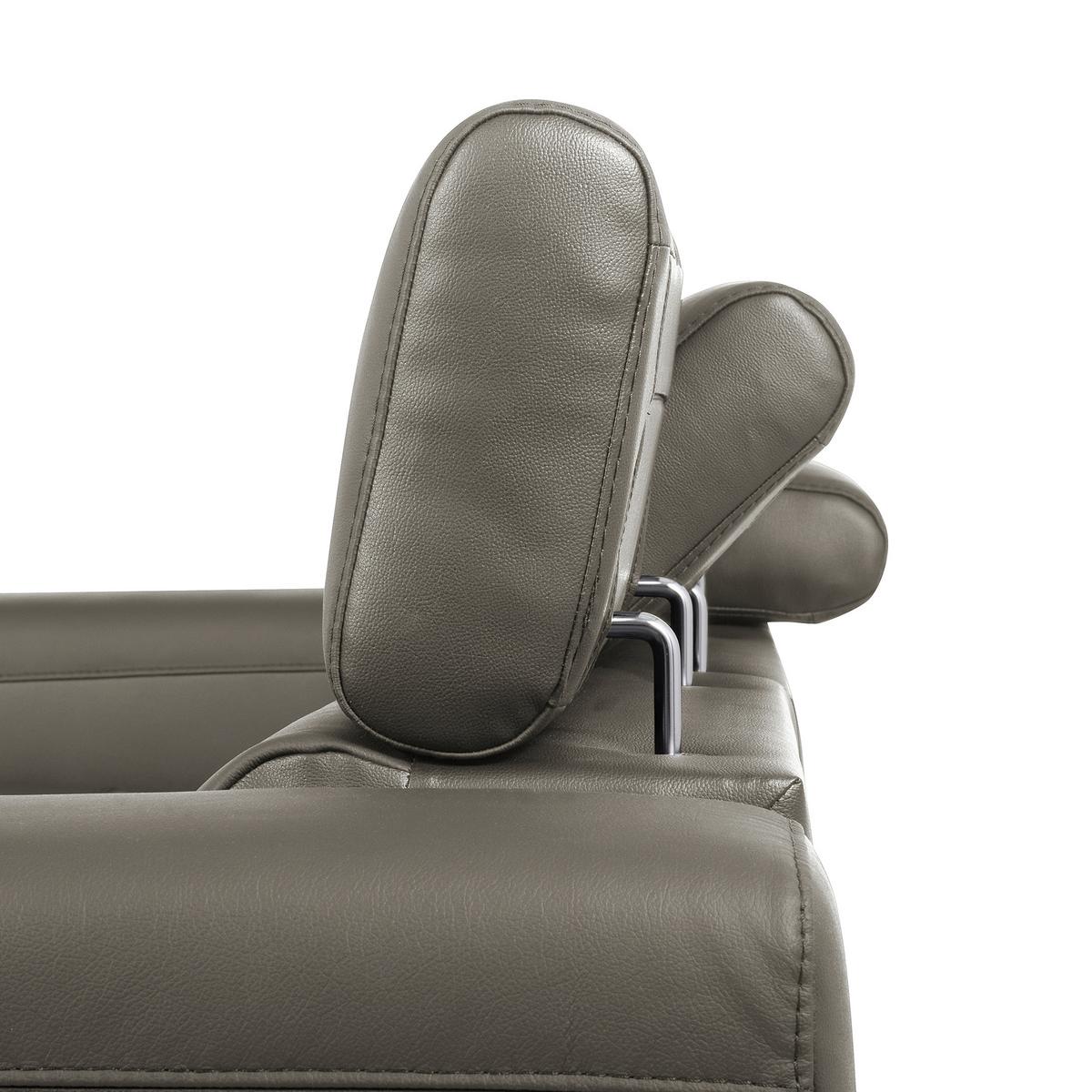 Ecksofa Torino Echtleder Schlammfarben 247x173 - Schlammfarben/Schwarz, Design, Leder/Textil (247/173cm) - Livetastic