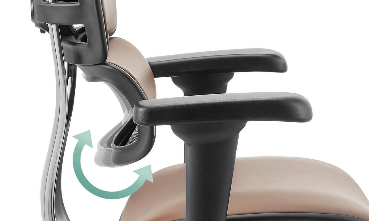 Drehstuhl Ergohuman Ultra Gen Braun/Schwarz B: 65cm - Silberfarben/Schwarz, MODERN, Leder/Kunststoff (65/132/60cm) - MID.YOU