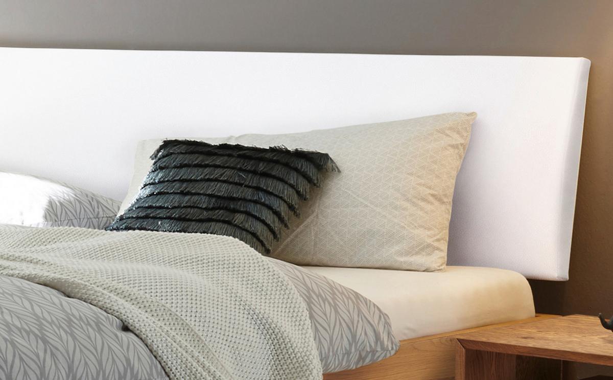 Bett Pesaro Mit Gepolstertem Kopfteil 160x200 - Wildeiche/Eichefarben, Design, Holz/Textil (160/200cm) - Hasena