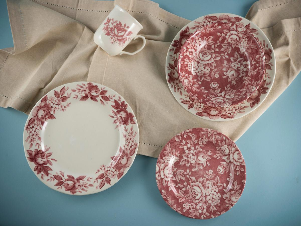 Kombiservice Keramik 4 Personen Geschirr Set - Multicolor, Keramik - Creatable