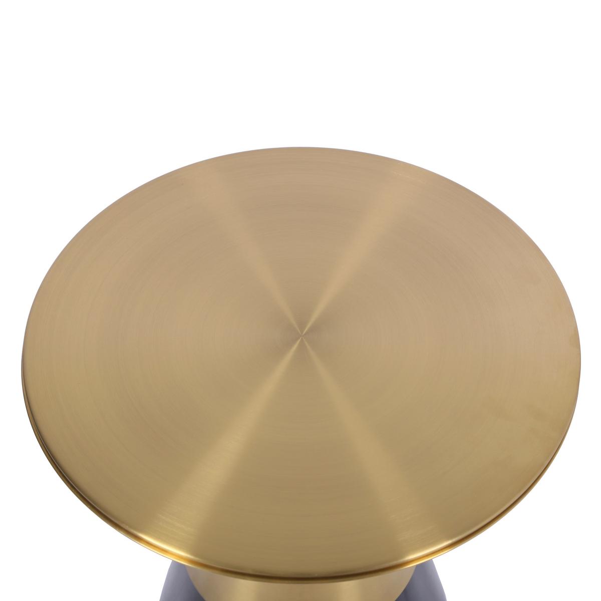 ODKLÁDACÍ STOLEK BAILY -TREND- - šedá/barvy zlata, Romantický / Rustikální, kov/sklo (48/54.5/48cm) - Premium Living