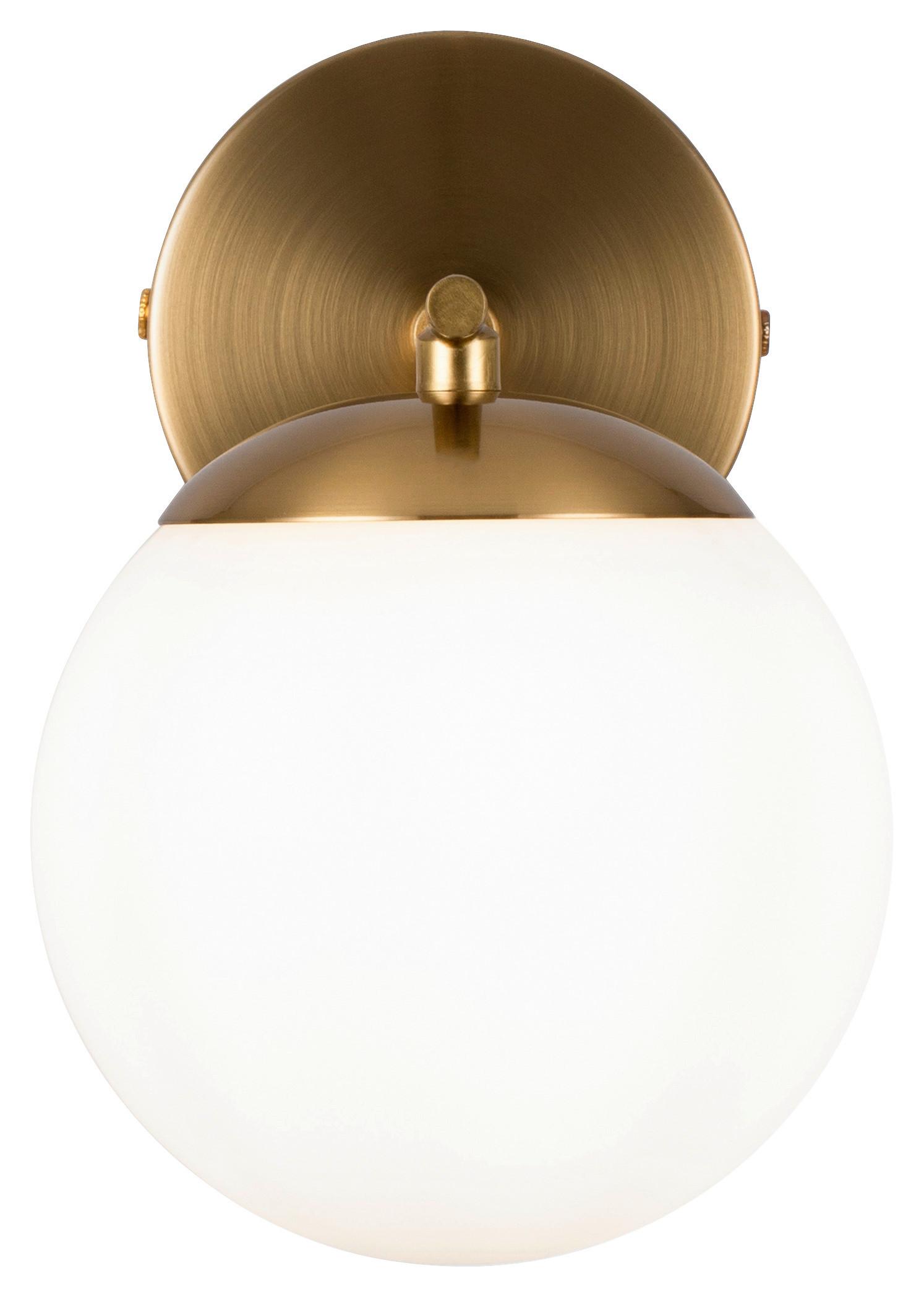 Wandleuchte Marble - Messingfarben, Trend, Glas/Metall (21/20/21cm) - MAYTONI