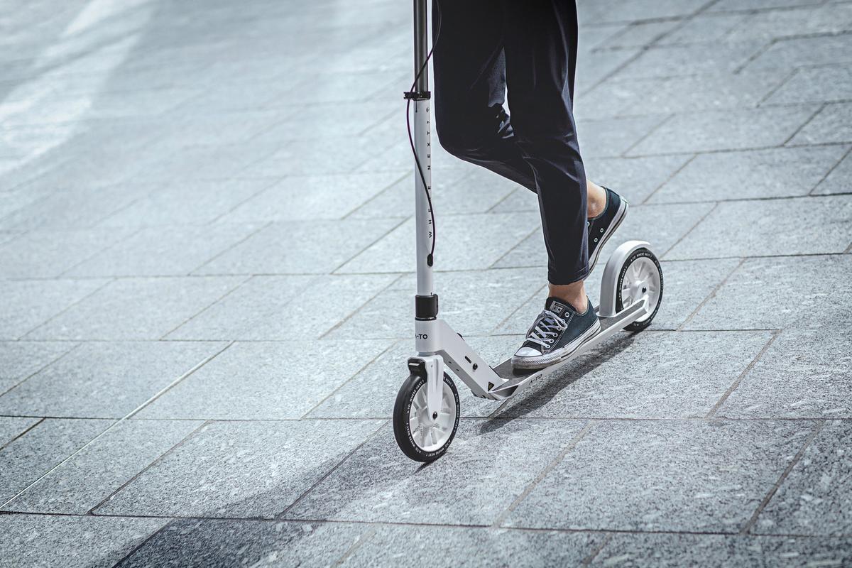 Kickscooter Ultimo Weiß Ø 200 mm - Weiß, KONVENTIONELL, Metall