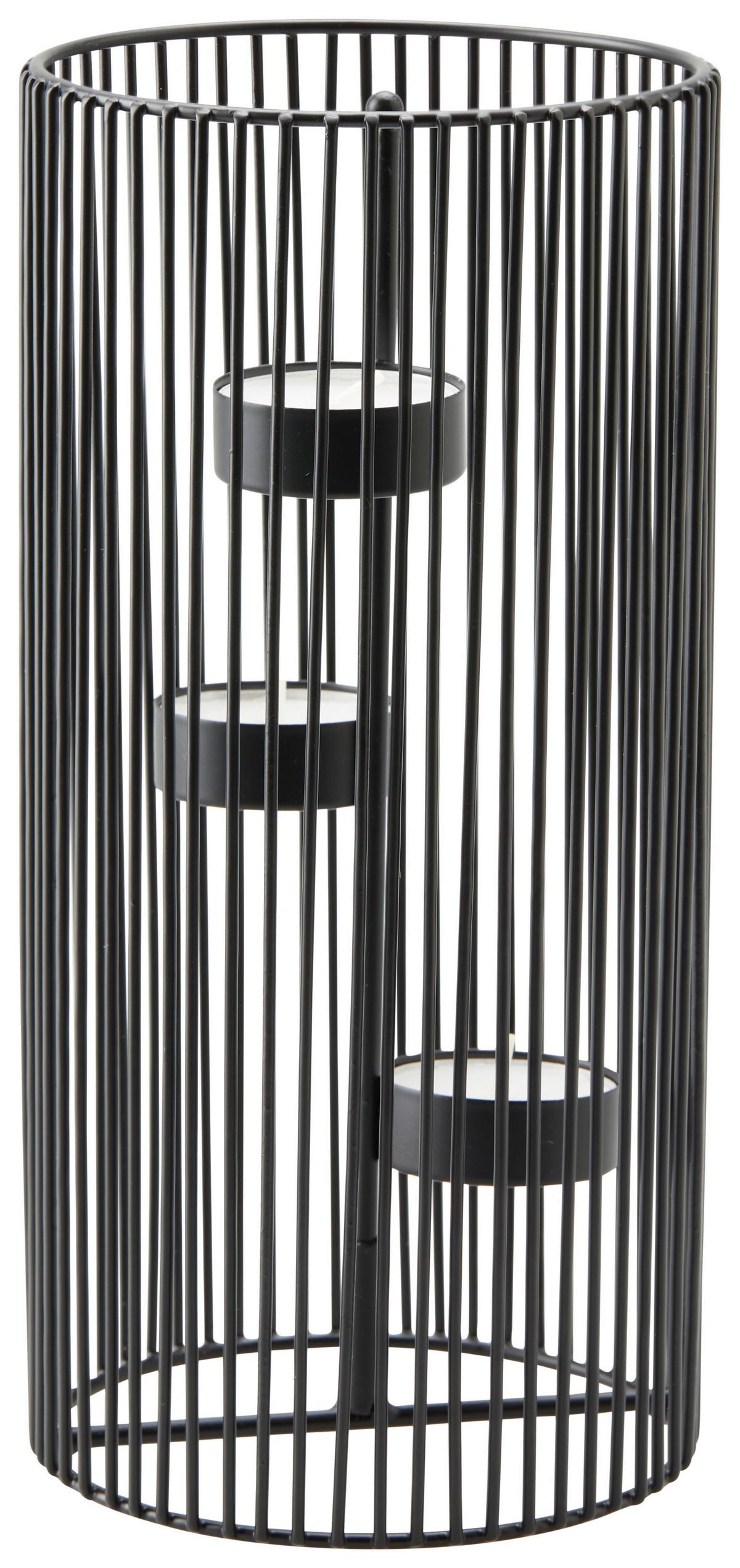Stojan na svíčky Thea - černá, Basics, kov (11/23.5cm) - Modern Living