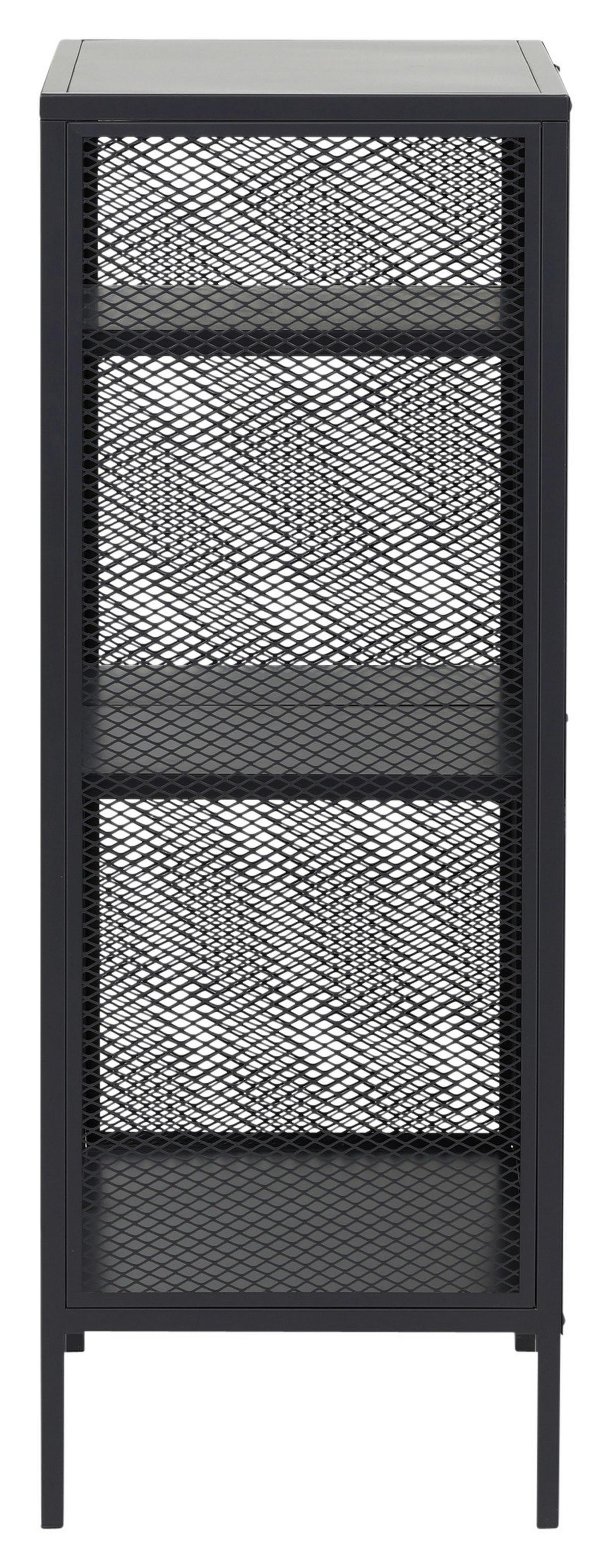 Bücherwand Misha - Dunkelgrau/Grau, Design, Metall (80/110/40cm) - Livetastic