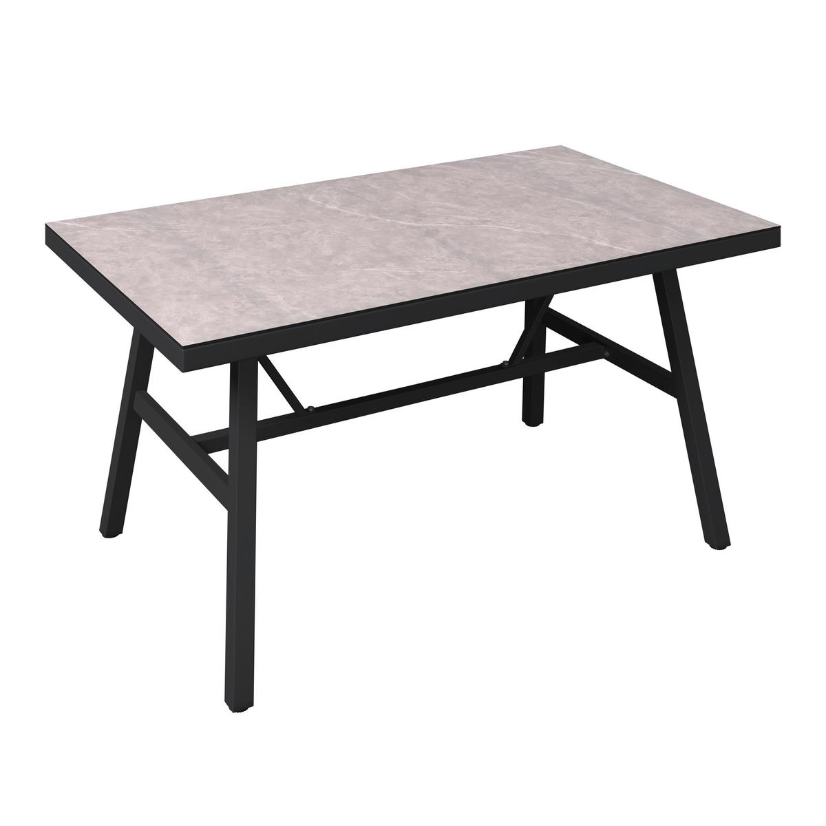 Loungegarnitur Peru - Dunkelgrau/Hellgrau, MODERN, Glas/Textil (187/241,5cm) - Beldano