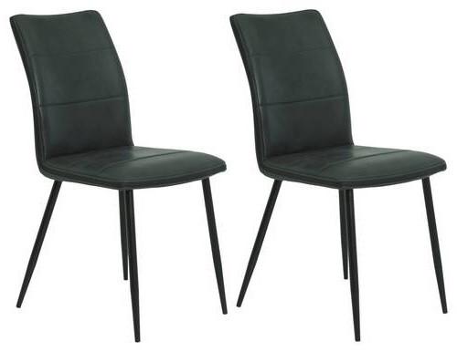 Stuhl-Set Caroline S Anthrazit - Anthrazit/Schwarz, MODERN, Textil/Metall (44/87/57cm) - MID.YOU