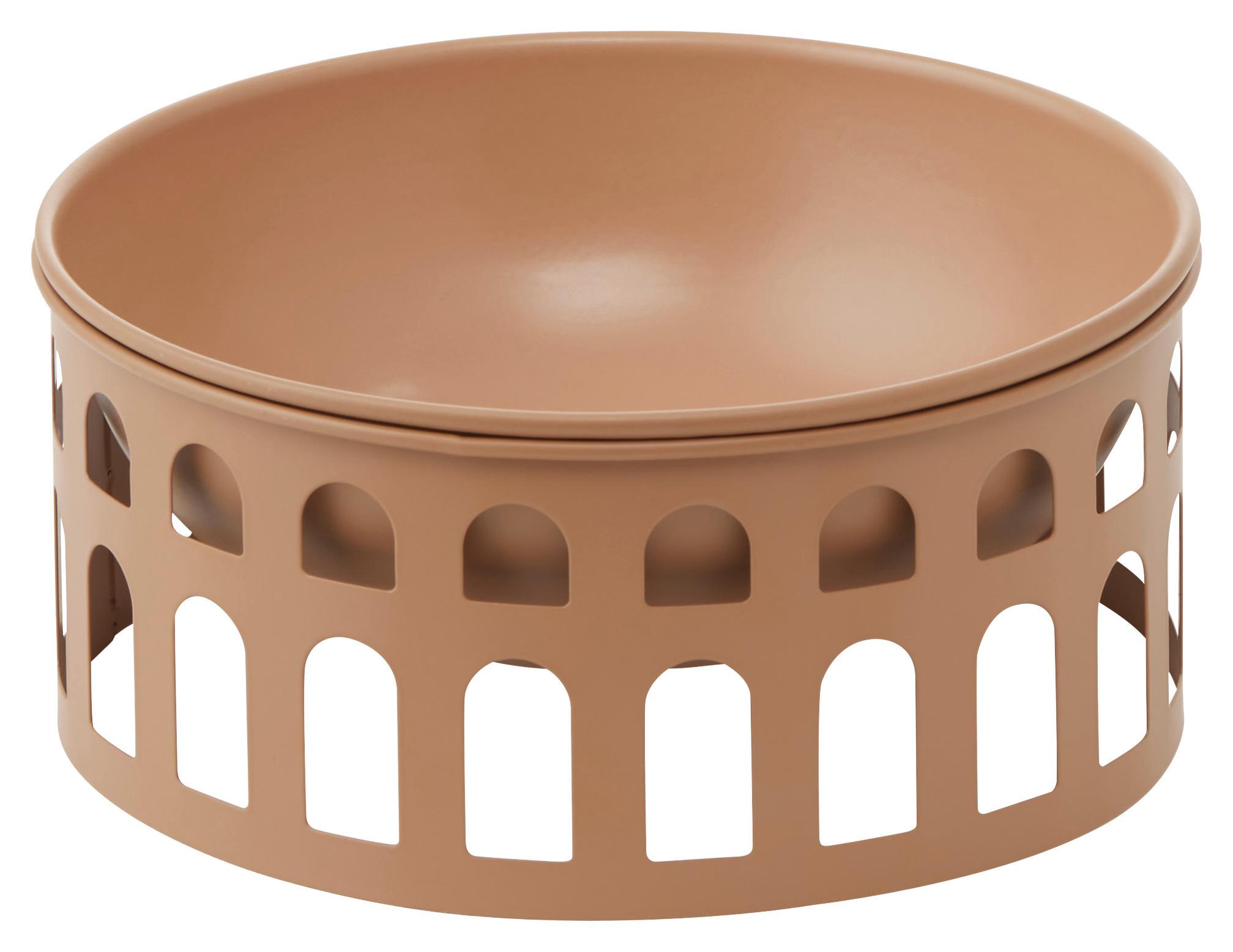 Dekorační miska Base, Ø: 18cm - hnědá, kov (18cm) - Modern Living
