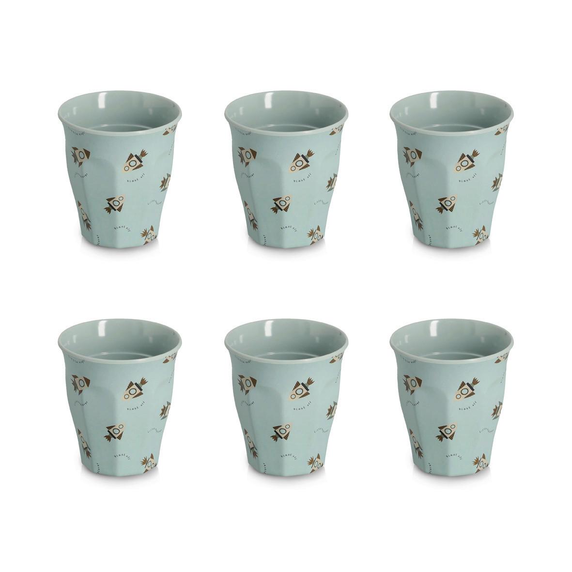 Trinkbecher 240 ml 6er Set petrol - Petrol, Basics, Kunststoff (8,5/8,5/9,2cm) - Zeller Present