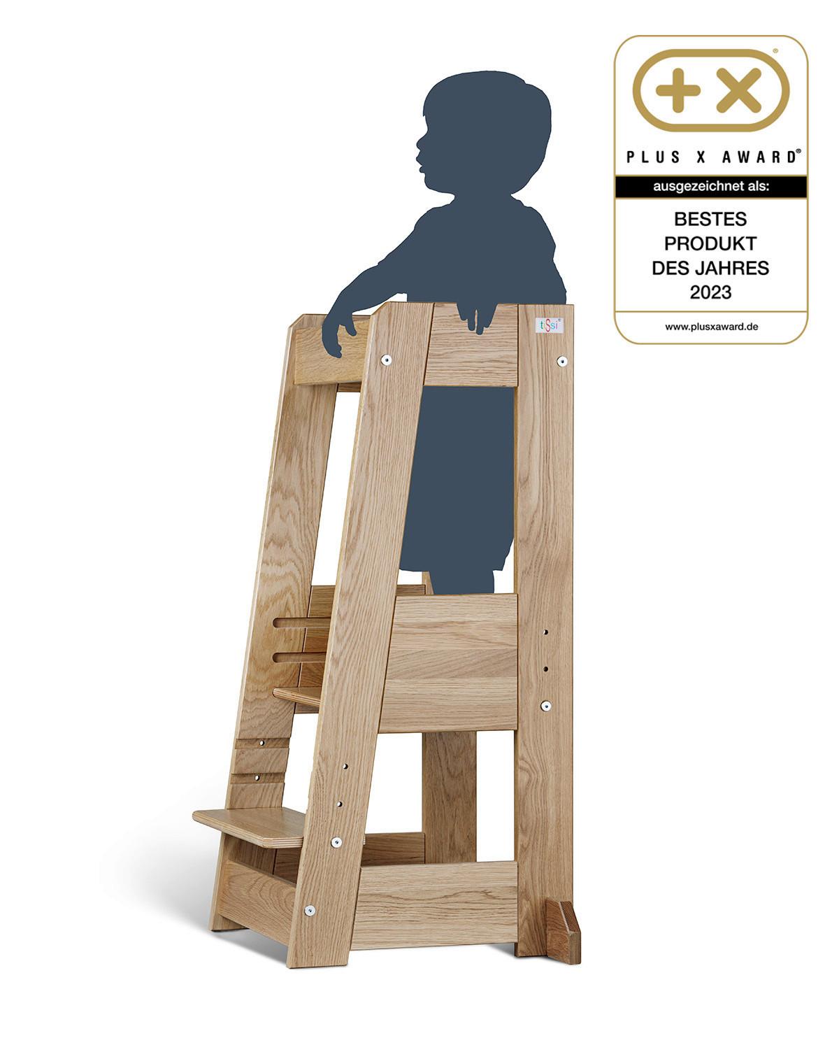 Lernturm Eiche - Eichefarben, Basics, Holz (40/91/45cm) - tiSsi