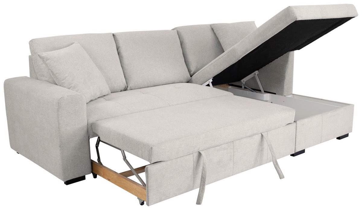 Ecksofa Lukas Creme S: 239x158 Cm - Creme, Trend, Textil (239/158cm)