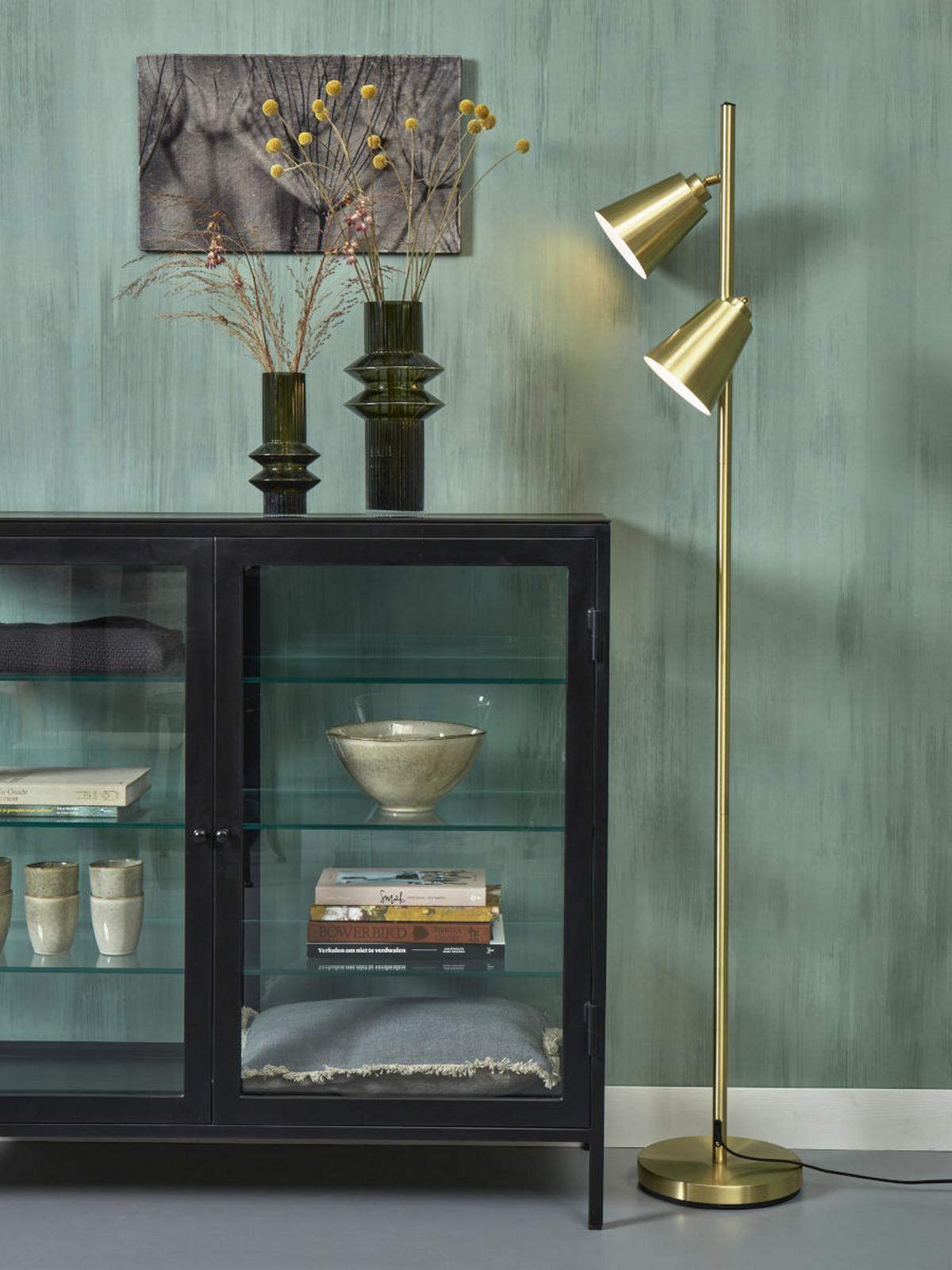 Stehlampe Bremen Goldfarben Mit Schalter - Goldfarben, Basics, Metall (25/162cm) - It's about Romi