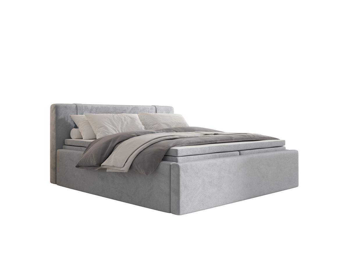 Boxbett Zako 2 Grau LF: 180x200cm - Grau, MODERN, Textil (180/200cm) - MID.YOU